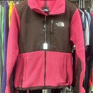 The North Face Pink and Brown Fleece Jacket women’s Small